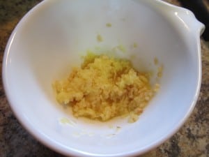 minced garlic and ginger