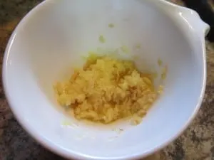 minced garlic and ginger