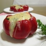 Vegetarian Quinoa Stuffed Peppers with Gruyere Cheese