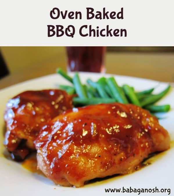 oven baked bbq chicken pinterest image