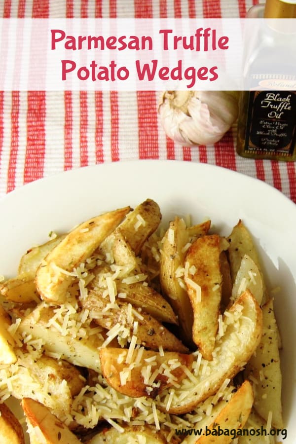 Parmesan Truffle Potato Wedges Pinterest image