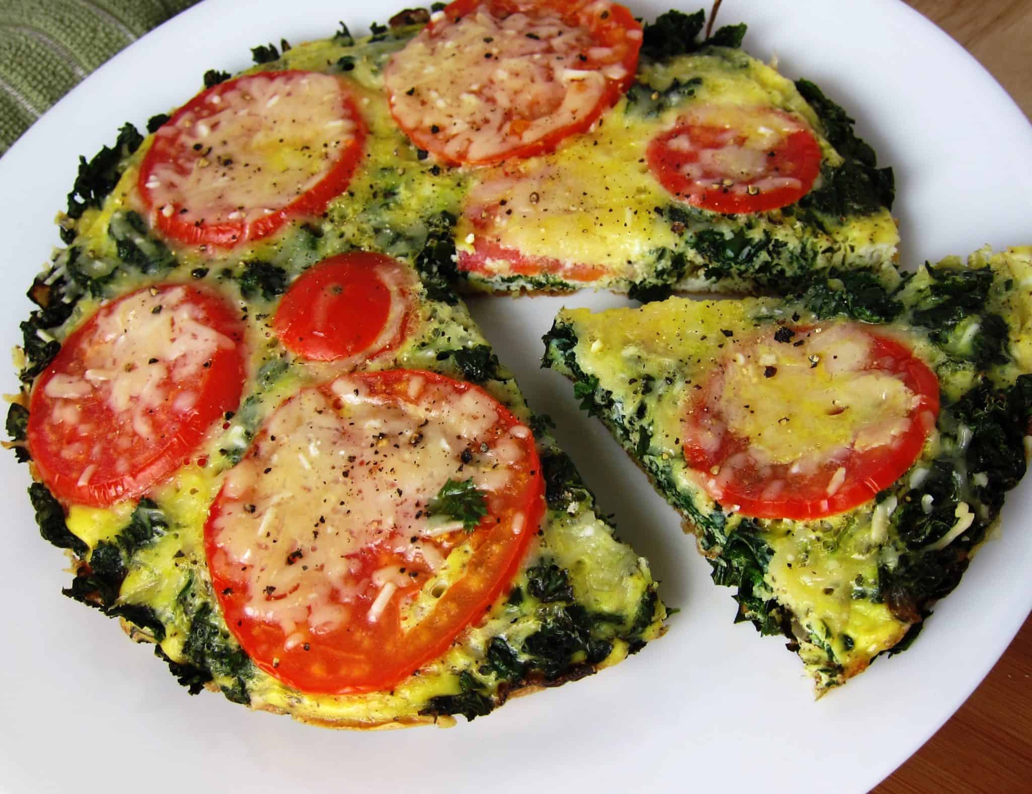 No bake frittata on a plate.