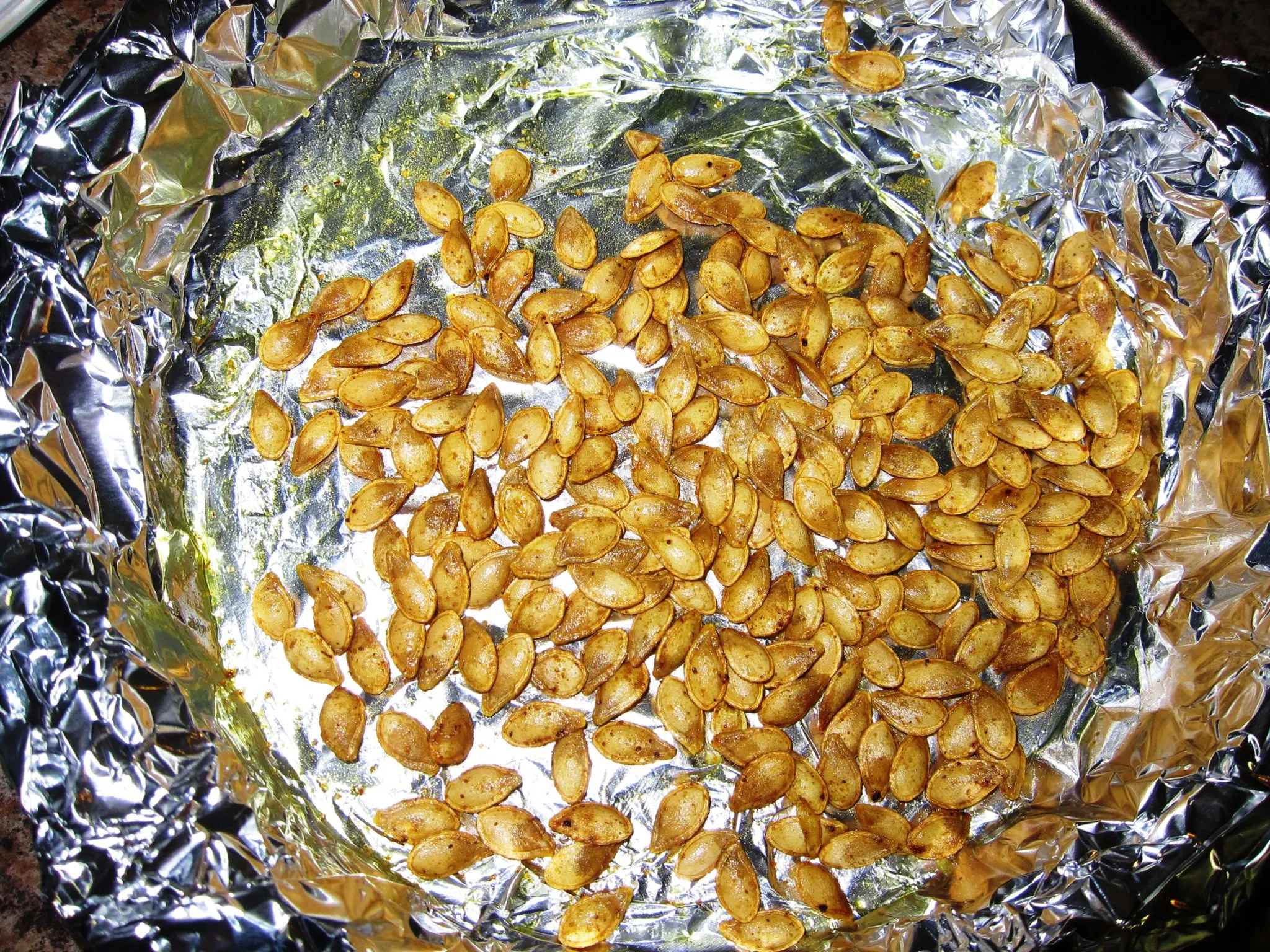 Roasted Butternut Squash Seeds with curry