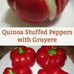 Vegetarian Quinoa Stuffed Peppers with Gruyere