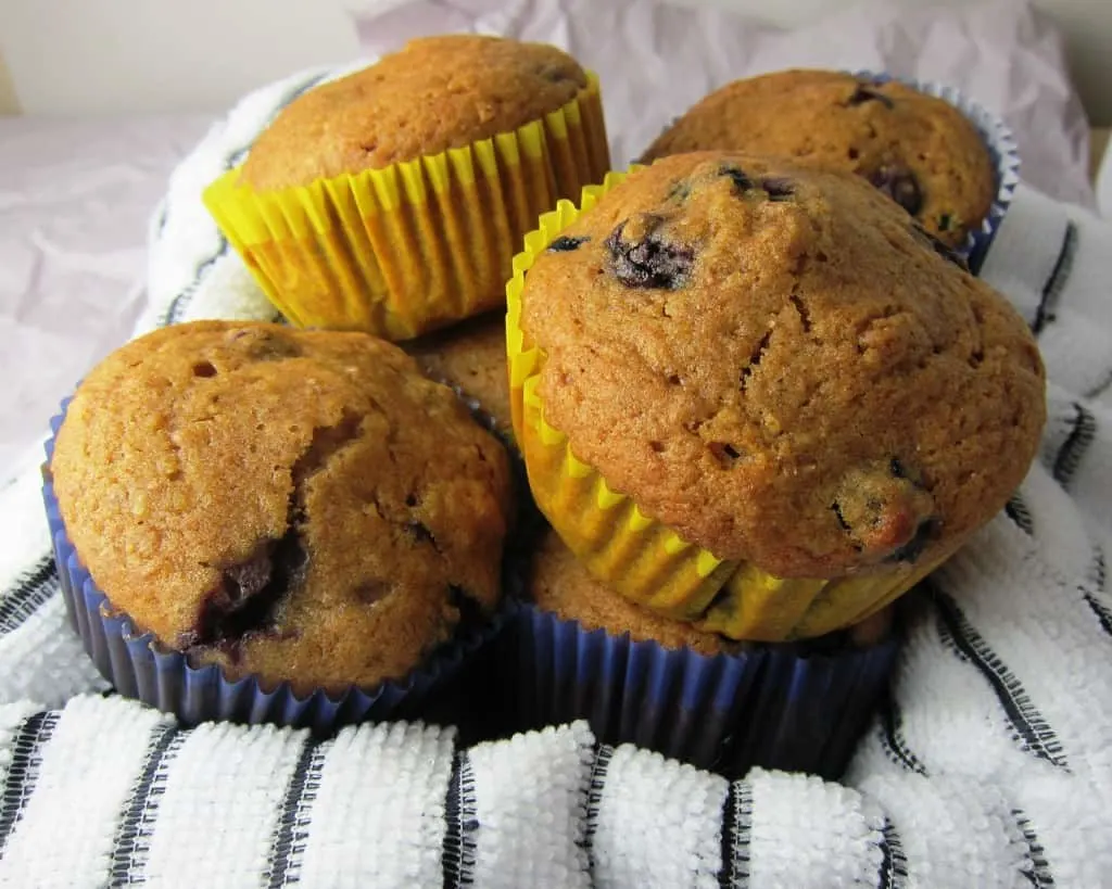 wheat germ blueberry muffins