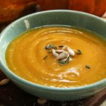 coconut curry butternut squash soup in a bowl