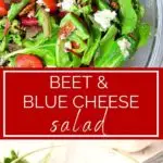 beet and blue cheese salad pinterest graphic