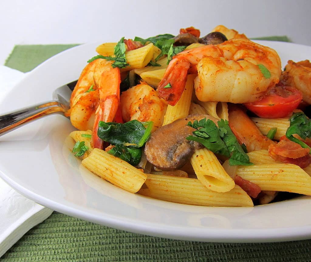 shrimp and vegetable pasta