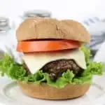 picture of venison burger on a bun