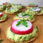 radish avocado crackers
