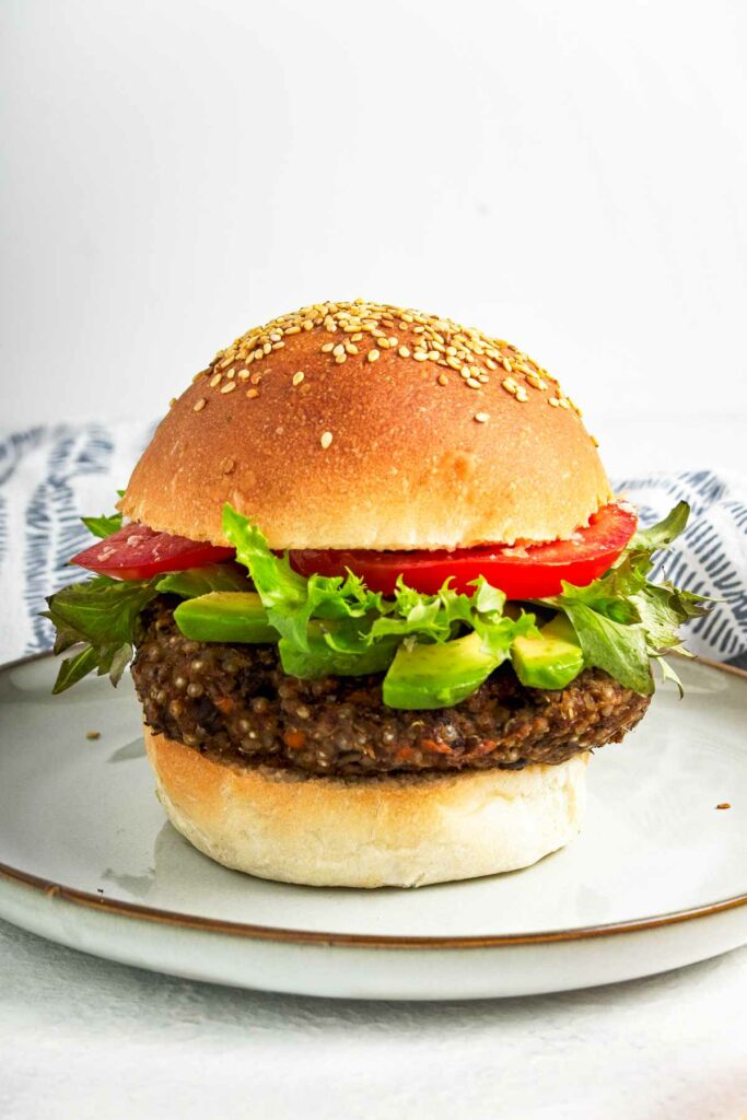 Quinoa Black Bean Burgers Babaganosh