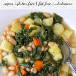 white bean kale soup with root vegetables - pinterest image
