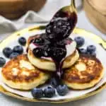 syrniki recipe - russian cheese pancakes pinterest image