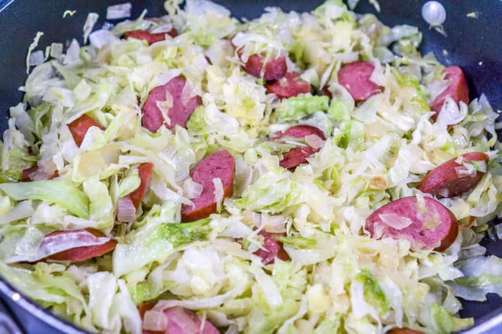fried cabbage and kielbasa recipe