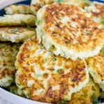 image of cauliflower fritters on a platter