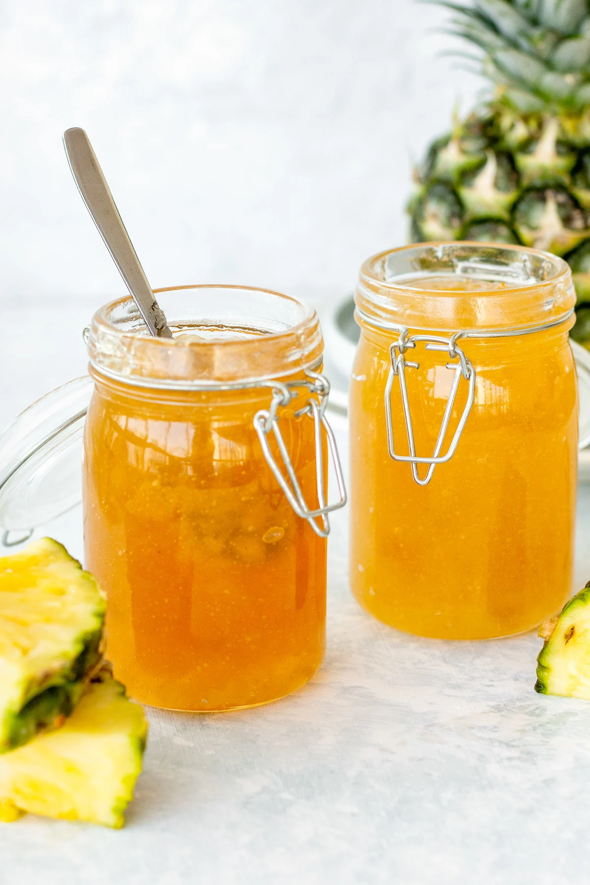 2 jars of pineapple jam without pectin
