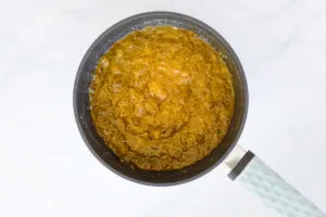 saucepan with homemade pineapple jam