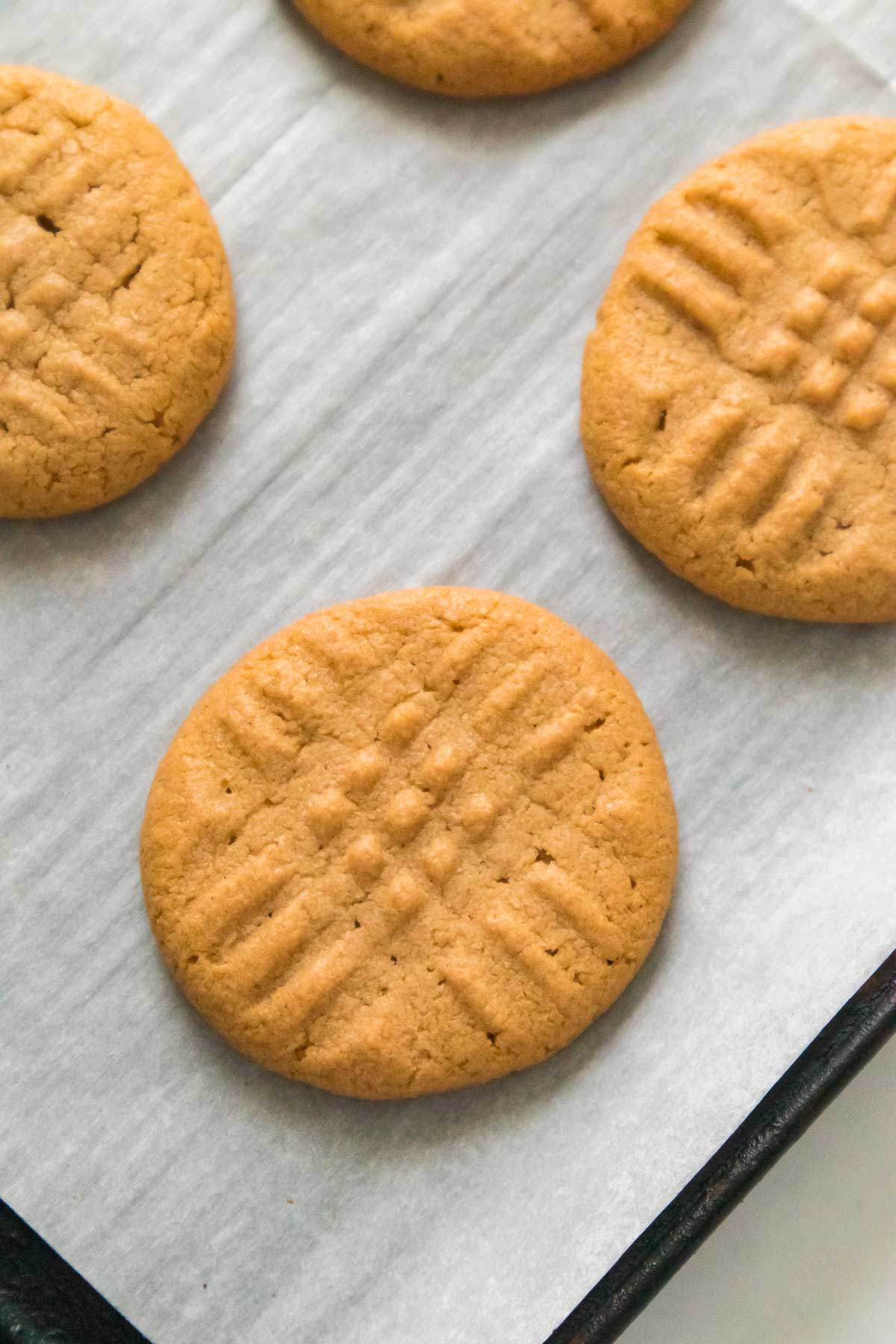 Close up of a peanut butter cookie