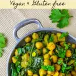 Curried Chickpeas and Kale Pinterest Image