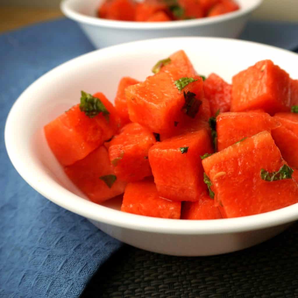watermelon salad with honey lime dressing