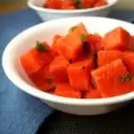 Watermelon Salad with Honey Lime Mint Dressing