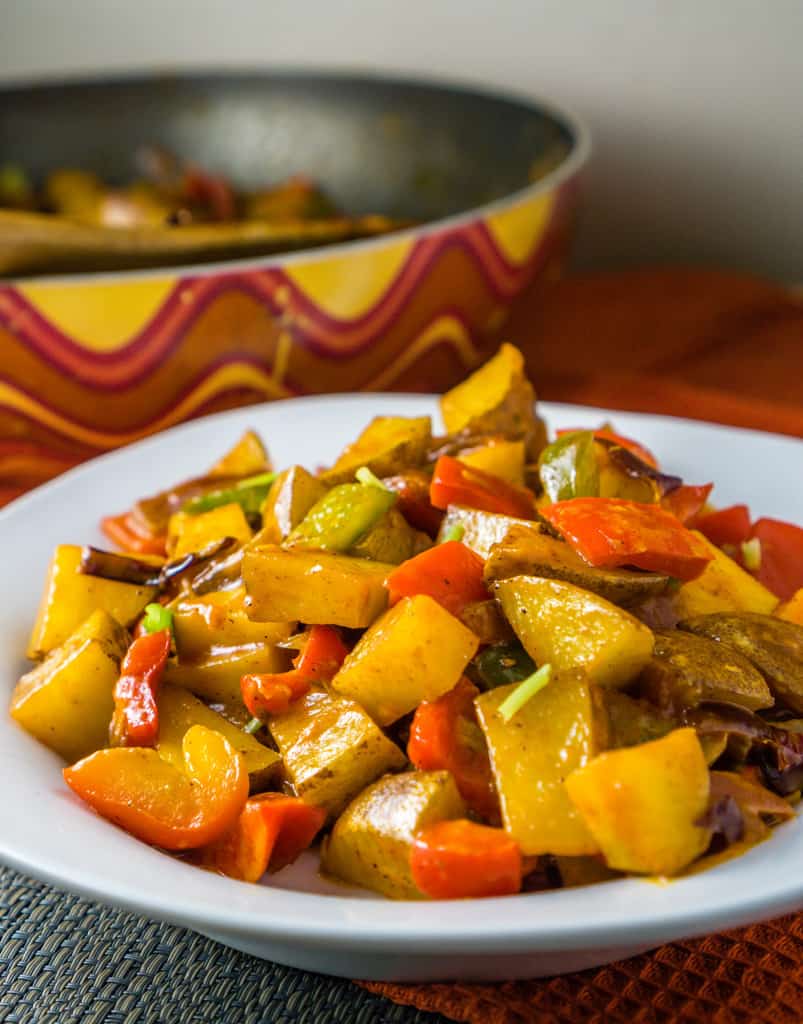 Spicy and Smoky Potato and Bell Pepper Hash