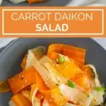 carrot daikon salad pinterest graphic