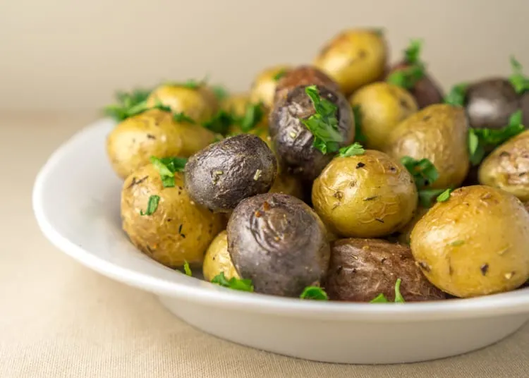 Roasted Young Potatoes with Crispy Skin and Fresh Herbs | Babaganosh