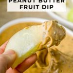 healthy peanut butter dip for fruit pinterest image