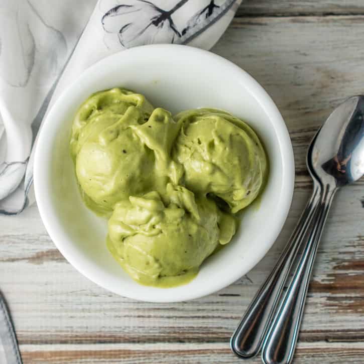 Matcha Green Tea Ice Cream in a bowl