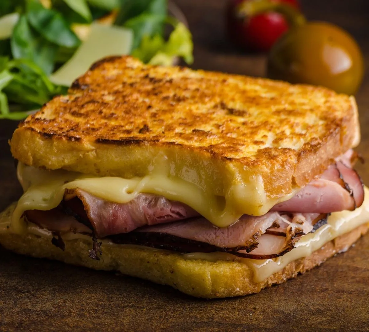 French toast ham and cheese grilled cheese