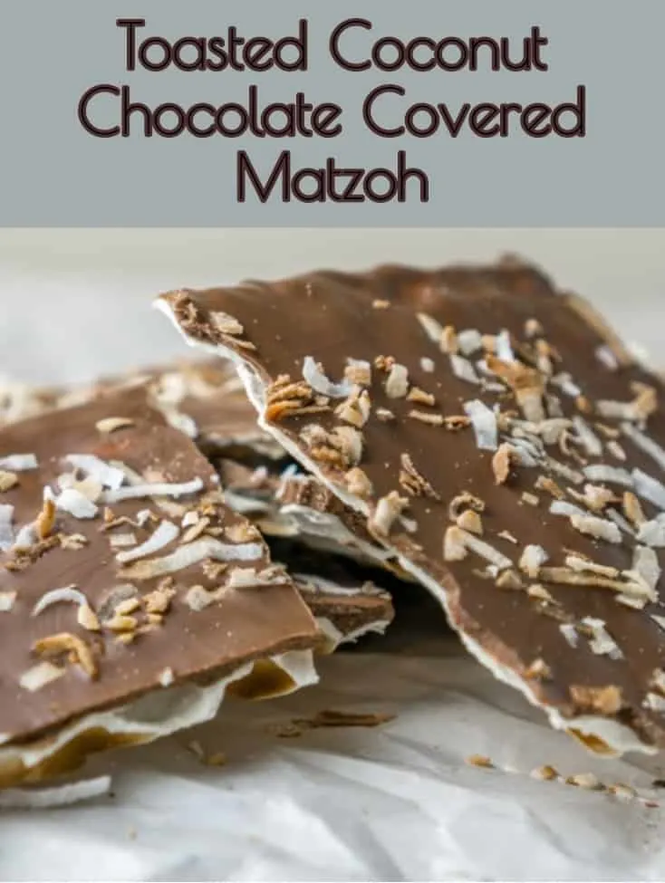 Coconut Chocolate Covered Matzoh