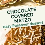 chocolate covered matzo easy passover dessert graphic