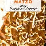 chocolate covered matzo easy passover dessert graphic