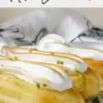 lime meringue mini eclairs pinterest image