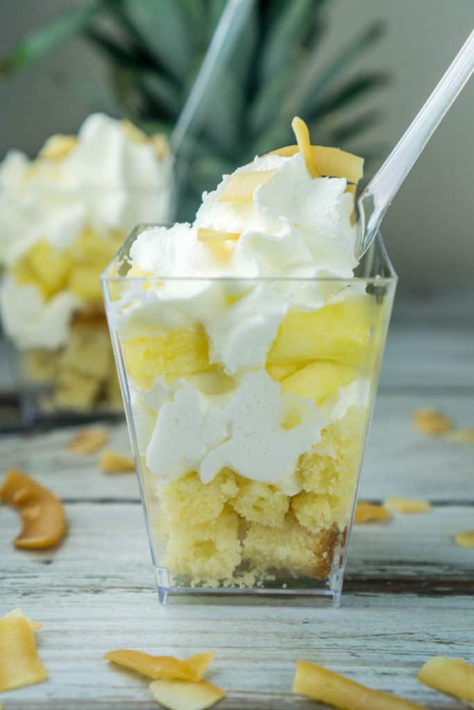 These individual Mini Tropical Trifles are the perfect answer when you don't want to bake and need a dessert whipped up (literally!) in 10 minutes. Save this one for your next dinner party or cookout. From https://www.babaganosh.org