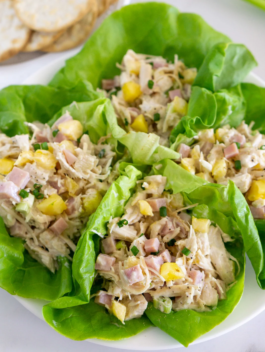 hawaiian chicken salad lettuce wraps
