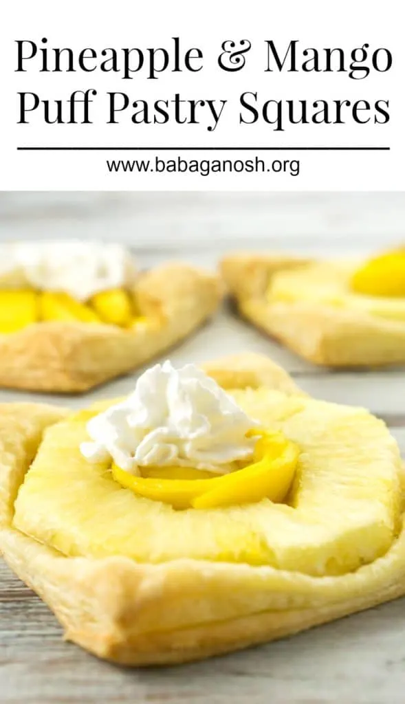 These Pineapple and Mango Puff Pastry Squares are a favorite go-to dessert when you need something quick and easy to make. They are truly irresistible!