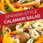spanish style calamari potato salad graphic