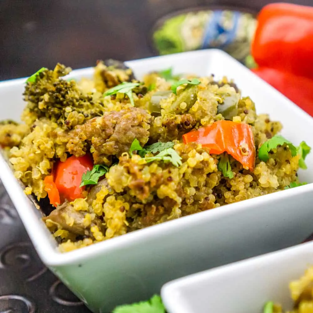 Instant Pot Quinoa with Sausage and Vegetables : Babaganosh.org