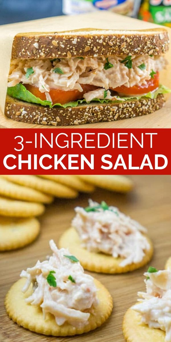 3 ingredient chicken salad graphic