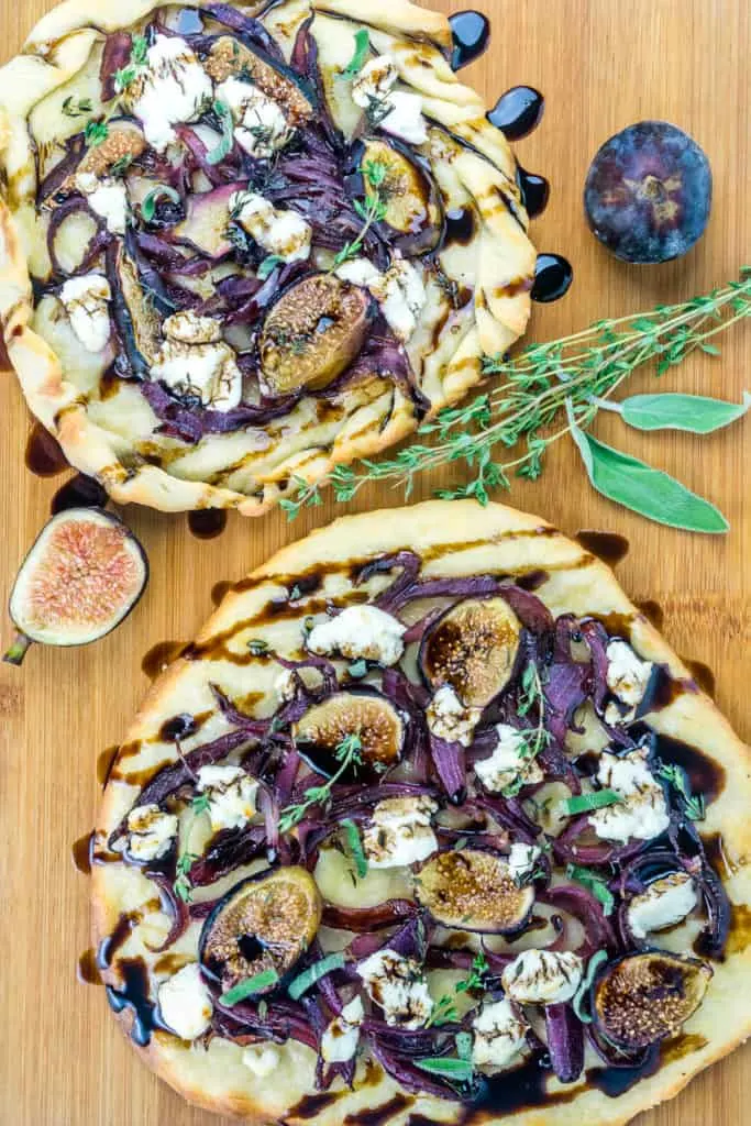 Caramelized Onion, Fig, and Goat Cheese Flatbreads