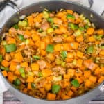 Sweet Potato Sausage Skillet with Bell Peppers