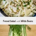fennel salad with white beans pinterest image