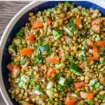 green lentil tabbouleh salad - pinterest image