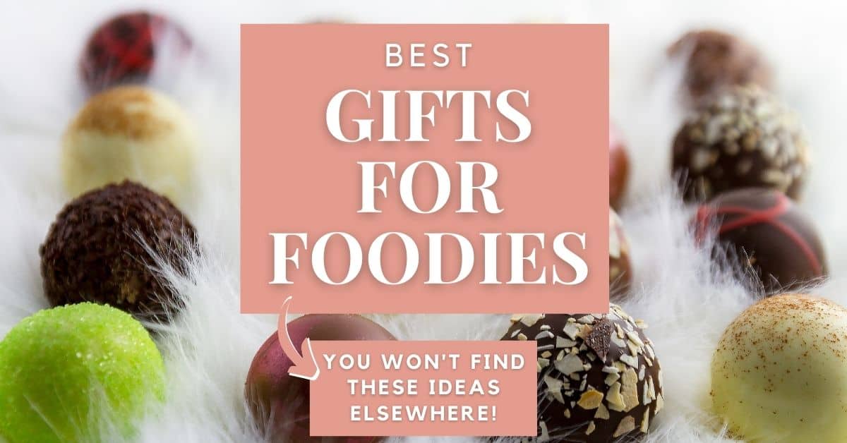 graphic of foodie gift guide