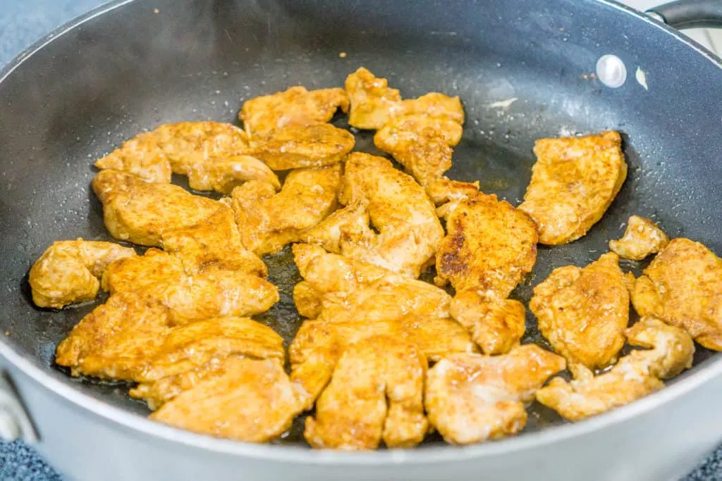 fajita seasoned chicken breast cooking