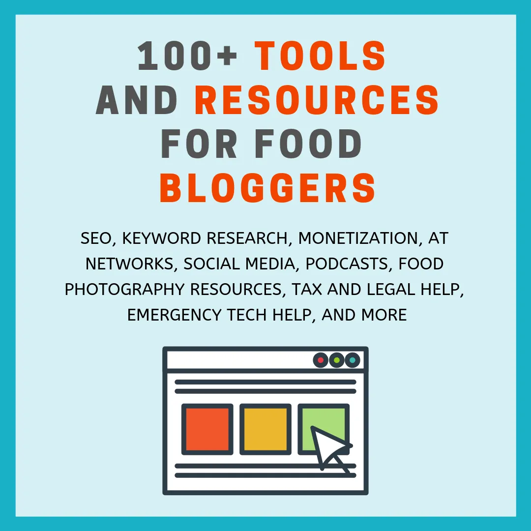 100 tools and resources for food bloggers