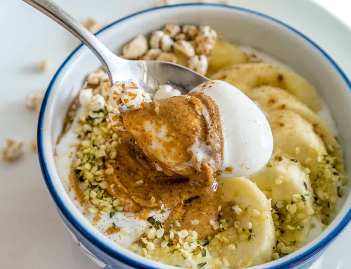 Whipped Cottage Cheese with Almond Butter and Banana