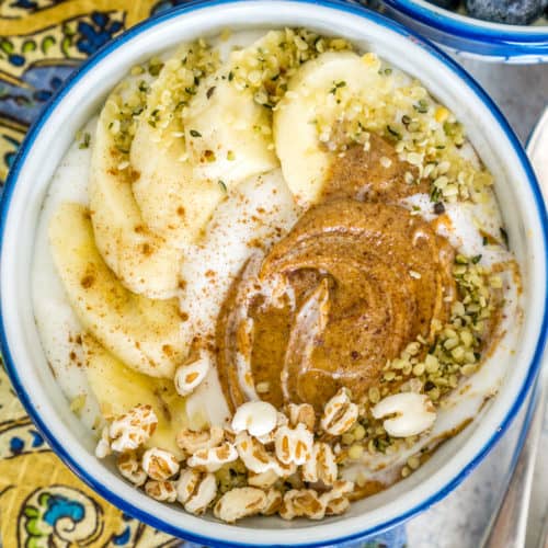 Whipped Cottage Cheese With Almond Butter And Banana Babaganosh